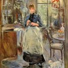 In Dining Room 1875 woman canvas art print by Berthe Morisot