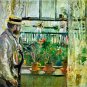 Eugène Manet auf der Isle of Wight 1875 man water landscape canvas art print by Berthe Morisot
