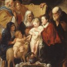 The Holy Family Saint Anne Young Baptist canvas art print by Jordaens