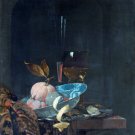 Still Life with Fruit, Glassware, Wanli Bowl 1659 canvas art print by Willem Kalf