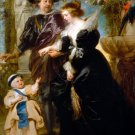 Rubens Wife Helena Fourment and Their Child 1630 portrait canvas art print by Peter Paul  Rubens