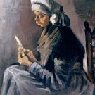 The Potato Peeler woman canvas art print by Vincent van Gogh