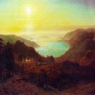 Donner Lake II American West water landscape canvas art print by Albert Bierstadt