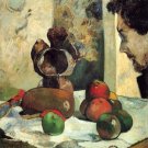 Still Life with Profile of Charles Lavall canvas art print by Gauguin