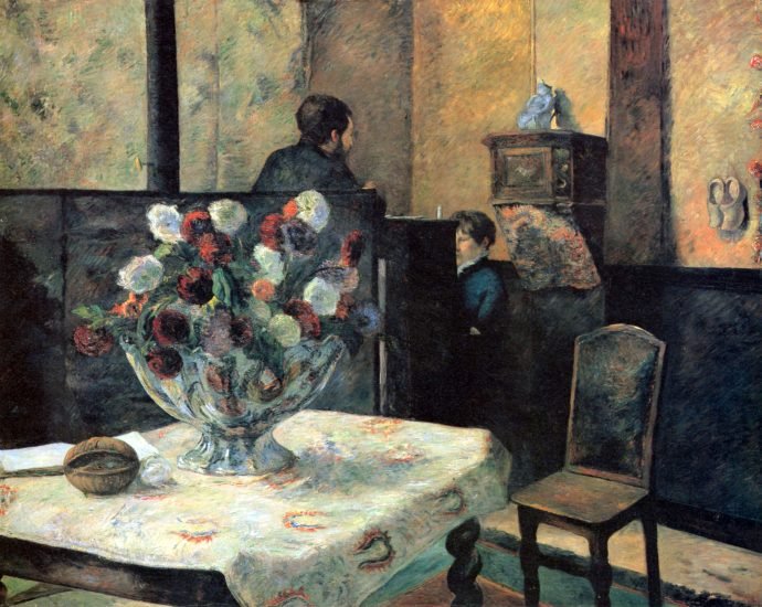 Still life Interior Painter Rue Carcel flower canvas art print Gauguin