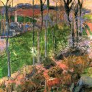 Small Breton Wooden Shoe landscape canvas art print by Paul Gauguin