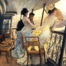 The Gallery of the H.M.S. Calcutta women canvas art print by Tissot