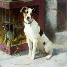 Waiting for Master dog canvas art print by Alfred Duke
