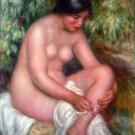 Bathing woman canvas art print by Pierre-Auguste Renoir