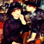 Two Girls in Black portrait canvas art print by Pierre-Auguste Renoir