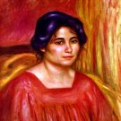 Gabrielle with Red Blouse woman portrait canvas art print by Pierre-Auguste Renoir