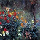 Garden in the Street Cortot Montmartre flowers cityscape canvas art print by Pierre-Auguste Renoir