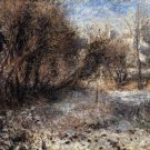 Snowy Landscape 1875 winter snow trees forest country canvas art print by Pierre-Auguste Renoir