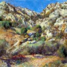 Rocks at Estage L'Estage landscape canvas art print by Pierre-Auguste Renoir