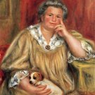 Portrait of Madame Renoir with Bob dog canvas art print by Renoir