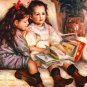 Portrait of Jean and Genevieve Caillebotte 1895 girls canvas art print by Pierre-Auguste Renoir
