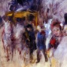 Place Clichy Detail landscape people canvas art print by Pierre-Auguste Renoir