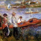 Oarsman or Rowers at Chatou river water landscape people canvas art print by Pierre-Auguste Renoir