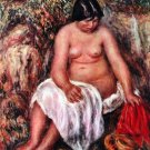 Woman with Straw canvas art print by Pierre-Auguste Renoir