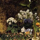 Mixed Spring Flowers landscape canvas art print by Pierre-Auguste Renoir
