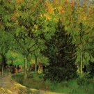 A Lane in the Public Garden at Arles people landscape canvas art print by Vincent van Gogh