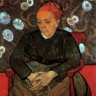 La Berceuse Augustine Roulin IV woman portrait canvas art print by Vincent van Gogh