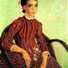 La Mousme Sitting woman portrait canvas art print by Vincent van Gogh