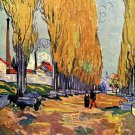 Les Alyscamps landscape canvas art print by Vincent van Gogh