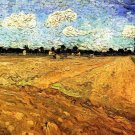 Ploughed Field landscape canvas art print by Vincent van Gogh
