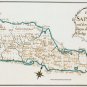 St Croix Danish Virgin Islands 1767 plantation color map by Kussner