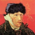 Self Portrait with Bandaged Ear and Pipe man canvas art print by Vincent van Gogh