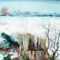 Snowy Landscape with Arles in the Background canvas art print by Vincent van Gogh