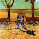 The Painter on His Way to Work landscape man canvas art print by Vincent van Gogh