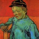 The Schoolboy Camille Roulin child portrait canvas art print by Vincent van Gogh