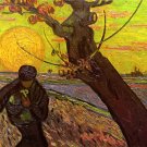 The Sower II man landscape canvas art print by Vincent van Gogh