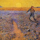 The Sower IV man landscape canvas art print by Vincent van Gogh