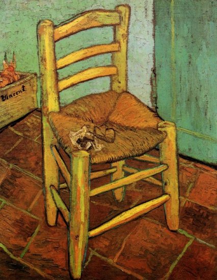 Vincent's Chair with His Pipe canvas art print by Vincent van Gogh