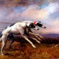 In the Slips 1900 Greyhounds dogs canvas fine art print by Maud A Earl