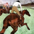 Jockey on a Horse animal canvas art print by Henri de Toulouse-Lautrec