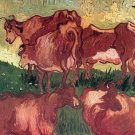 Cows animal herd canvas art print by van Gogh