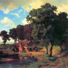 A Rustic Mill American West landscape large canvas art print Bierstadt