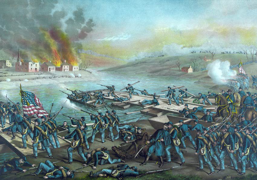 Frederickburg I Battle 1862 Civil War canvas art print Kurz & Allison