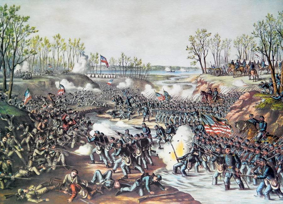 Shiloh Battle Pittsburg Land. Civil War canvas art print Kurz Allison