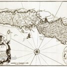 St Croix Danish W. Indies 1671 Plantation Map Canvas Print by Lapointe