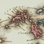 British and US Virgin Islands Danish West Indies 1823 Caribbean map by Lucas