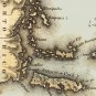 British and US Virgin Islands Danish West Indies 1823 Caribbean map by Lucas