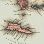 British and US Virgin Islands Danish West Indies 1823 Caribbean map by Lucas