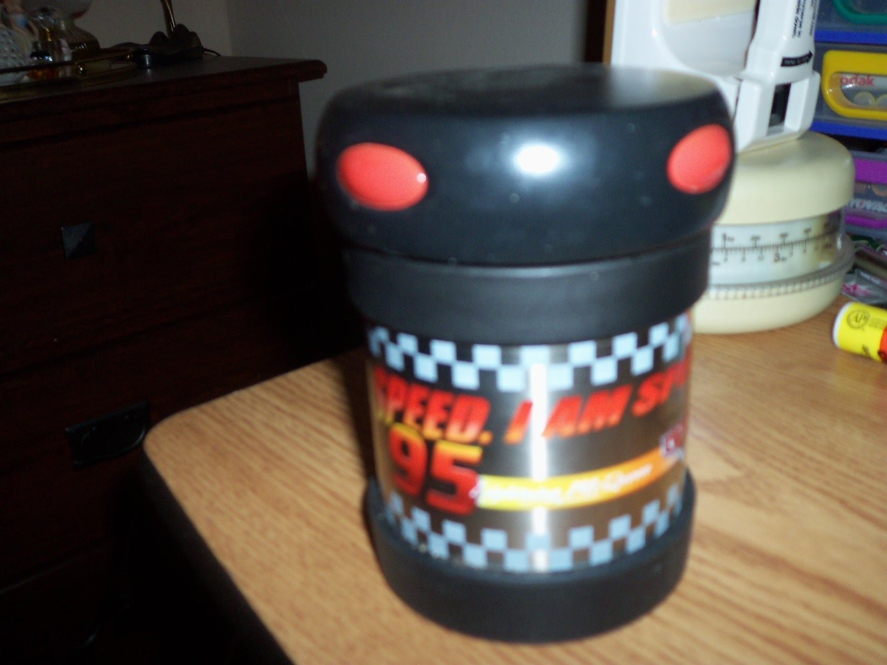 Lightning McQueen Speed I Am Speed Disney Pixar Cars Thermos FUNtainer