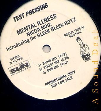 MENTAL ILLNESS RARE RANDOM '94 12" NIGGA NOIZ AMAZIN'S