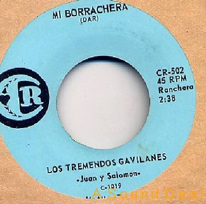 LOS TREMENDOS GAVILANES CR 7" TEX-MEX TEJANO BORRACHERA